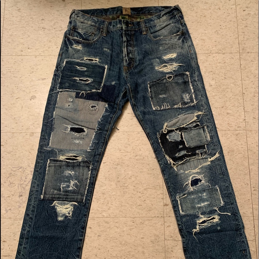 Blue Patch-Work Prps Jeans